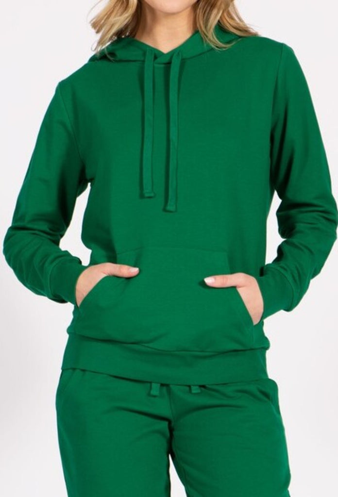 Women's French Terry Pullover Hoodie and front kangaroo pocket - FashionJOA