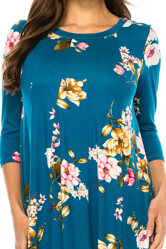 Floral Teal Pink