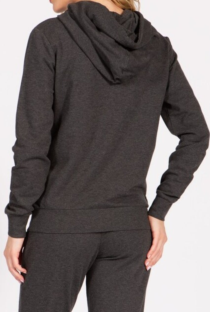 Women's French Terry Pullover Hoodie and front kangaroo pocket - FashionJOA