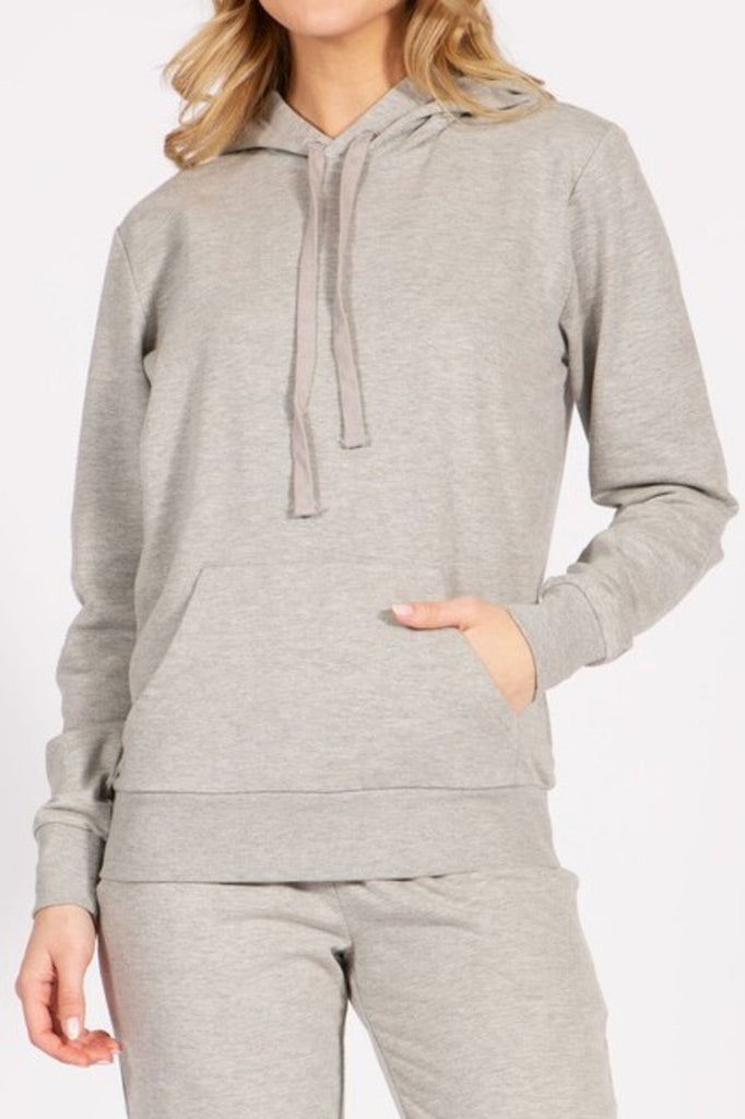 Women's French Terry Pullover Hoodie and front kangaroo pocket - FashionJOA