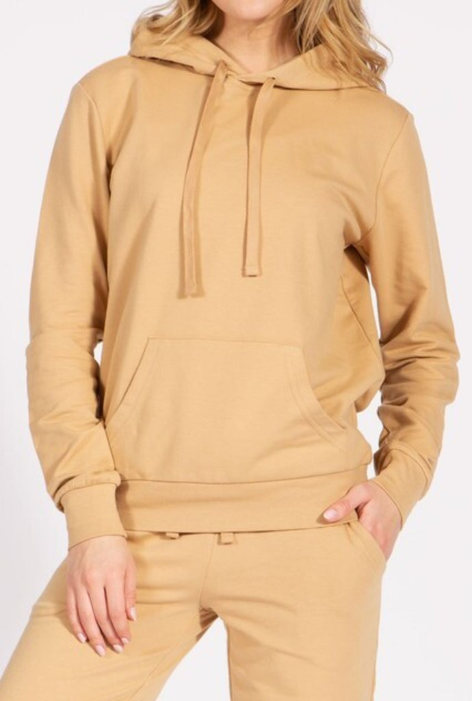 Women's French Terry Pullover Hoodie and front kangaroo pocket - FashionJOA