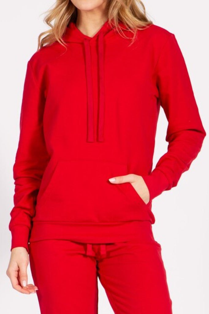 Women's French Terry Pullover Hoodie and front kangaroo pocket - FashionJOA