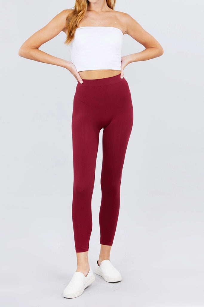 Women's 3 Pack Seamless Stretch Leggings High Waist Soft Nylon Spandex HLE02229 -womens-leggings