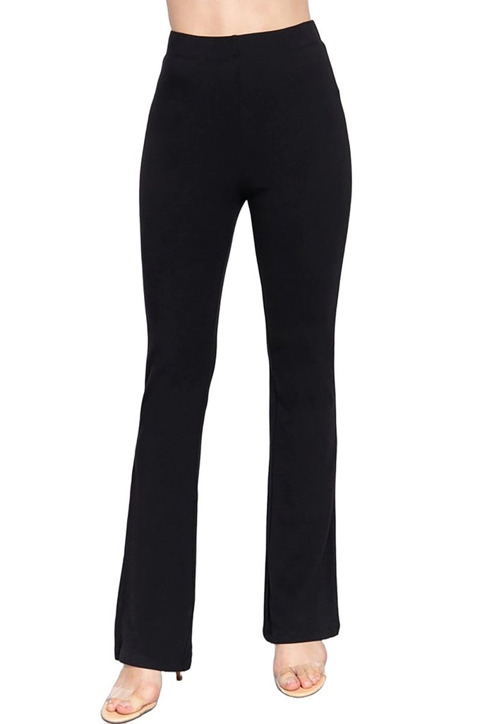 Women's Elastic Slim Flare Yoga Pants with Comfortable Stretch Fit - womens - pants