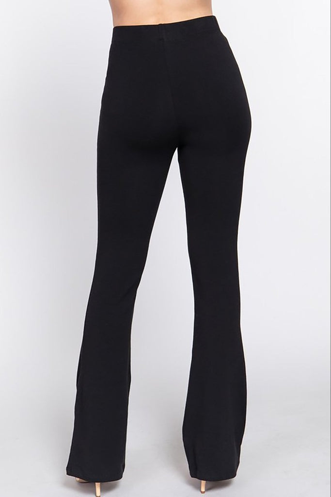 Women's Elastic Slim Flare Yoga Pants with Comfortable Stretch Fit - womens - pants