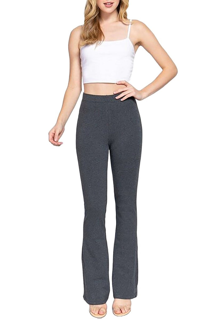 Women's Elastic Slim Flare Yoga Pants with Comfortable Stretch Fit - womens - pants