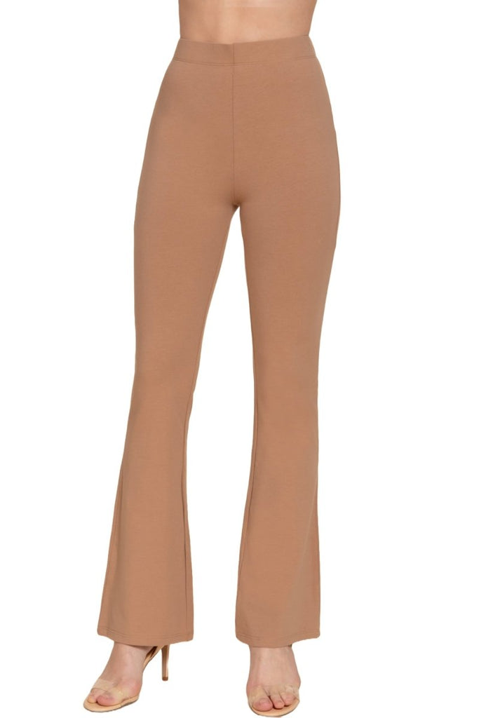 Women's Elastic Slim Flare Yoga Pants with Comfortable Stretch Fit - womens - pants