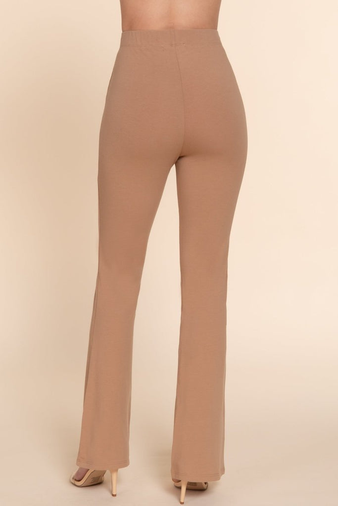 Women's Elastic Slim Flare Yoga Pants with Comfortable Stretch Fit - womens - pants