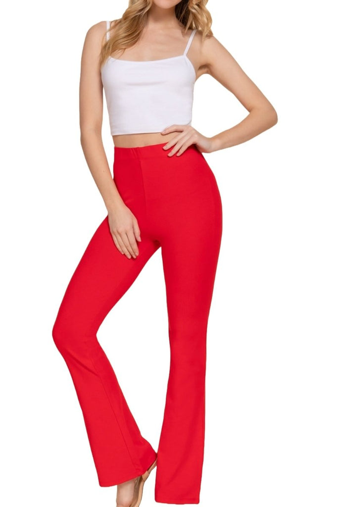 Women's Elastic Slim Flare Yoga Pants with Comfortable Stretch Fit - womens - pants