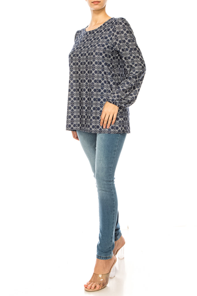 Print Navy White
