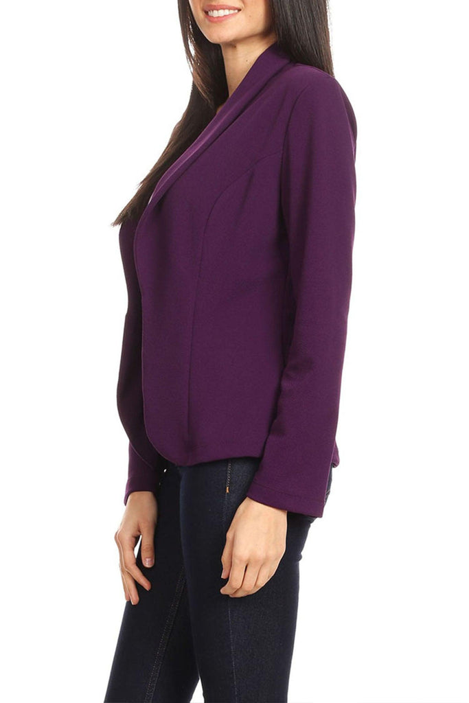 Women's Casual Long Sleeves Office Workwear Solid Blazer Jacket S-3XL - FashionJOA