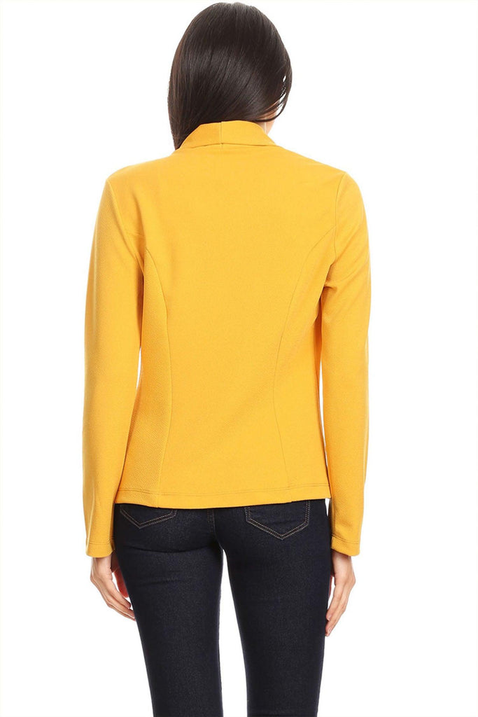 Women's Casual Long Sleeves Office Workwear Solid Blazer Jacket S-3XL - FashionJOA