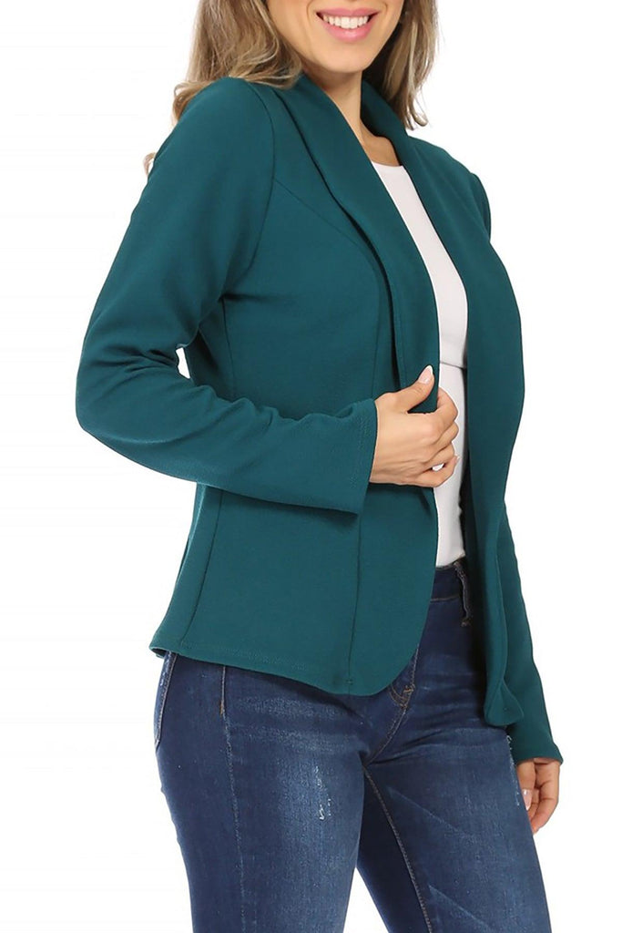 Women's Casual Long Sleeves Office Workwear Solid Blazer Jacket S-3XL - FashionJOA