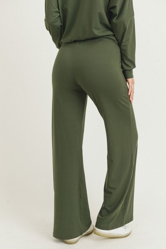 Women's Drawstring Wide-Leg Lounge Pants - FashionJOA