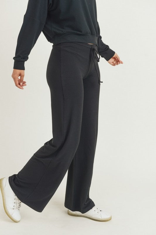 Women's Drawstring Wide-Leg Lounge Pants - FashionJOA