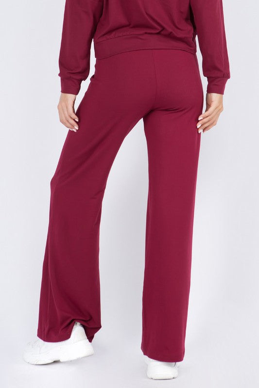 Women's Drawstring Wide-Leg Lounge Pants - FashionJOA