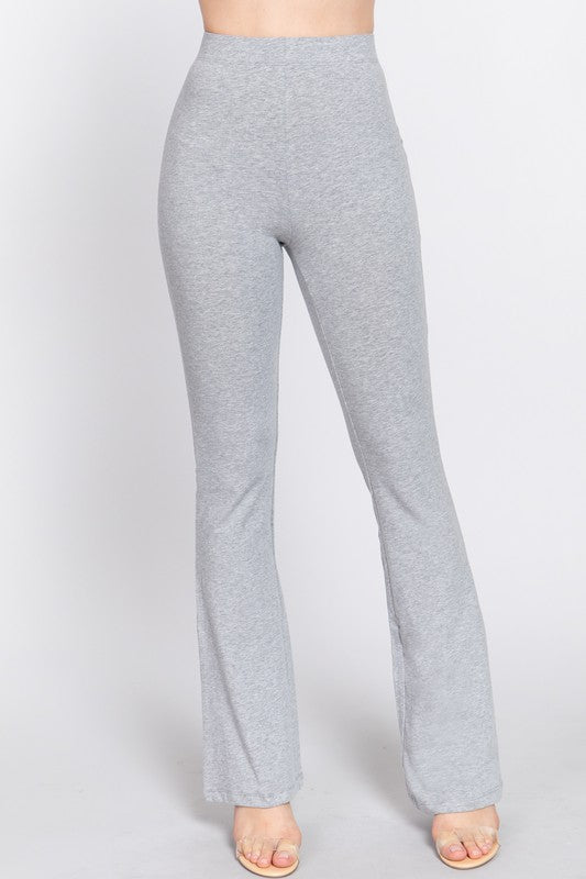 WAIST ELASTIC SLIM FLARE YOGA PANTS - FashionJOA