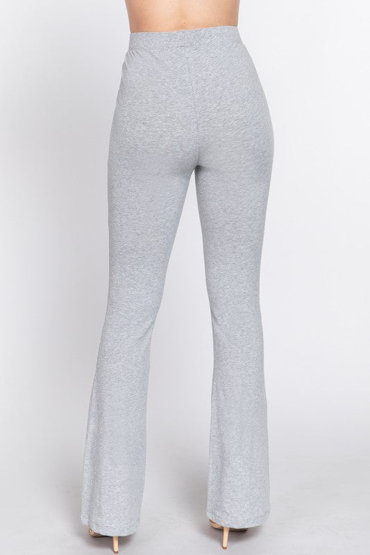 WAIST ELASTIC SLIM FLARE YOGA PANTS - FashionJOA
