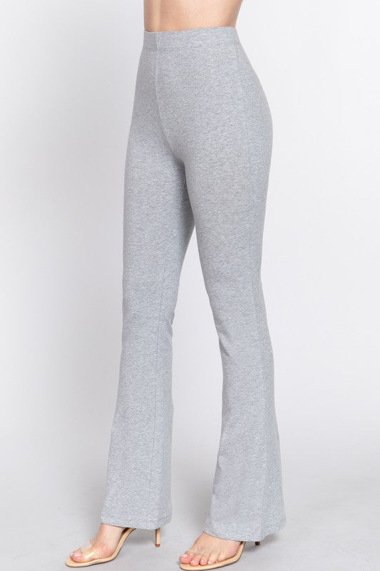 WAIST ELASTIC SLIM FLARE YOGA PANTS - FashionJOA