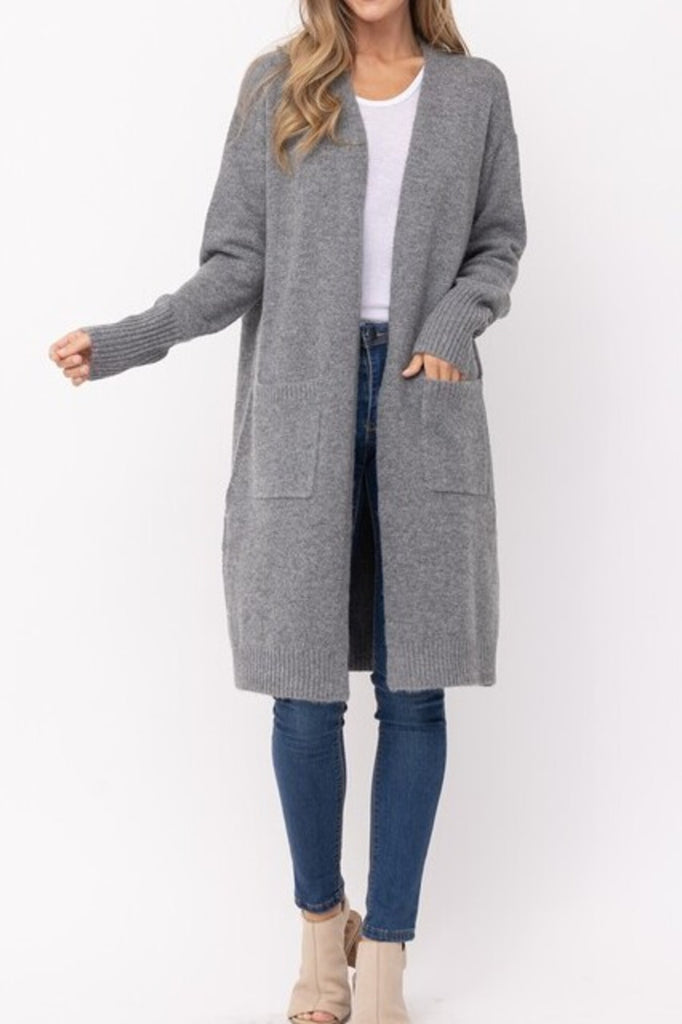 Women's Open front casual long cardigan sweater - FashionJOA