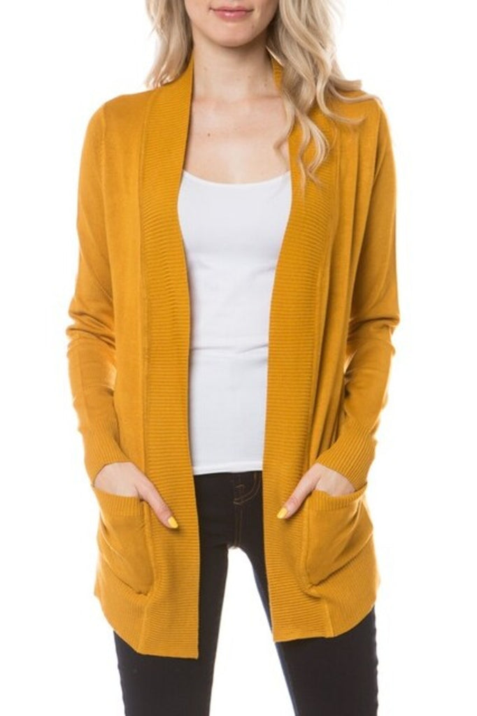 Women's Open front casual cardigan sweater - FashionJOA