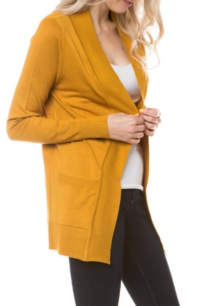 Women's Open front casual cardigan sweater - FashionJOA