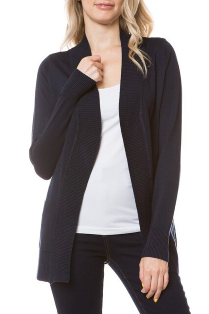 Women's Open front casual cardigan sweater - FashionJOA