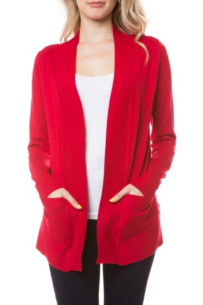 Women's Open front casual cardigan sweater - FashionJOA