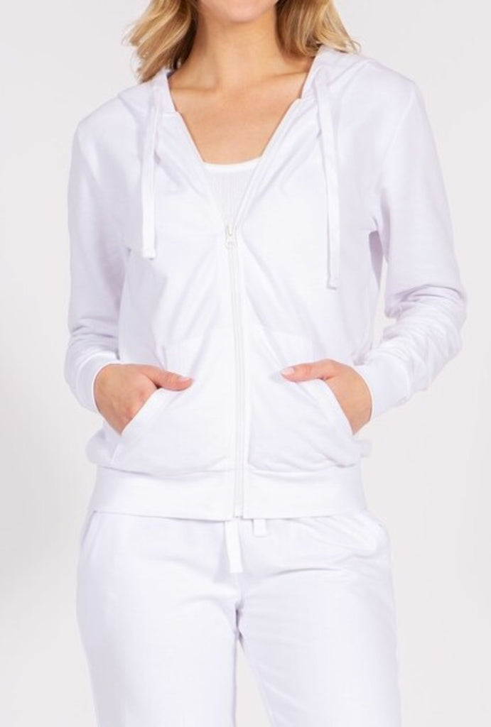 Women's Zip Up French Terry Hooded Jacket - FashionJOA