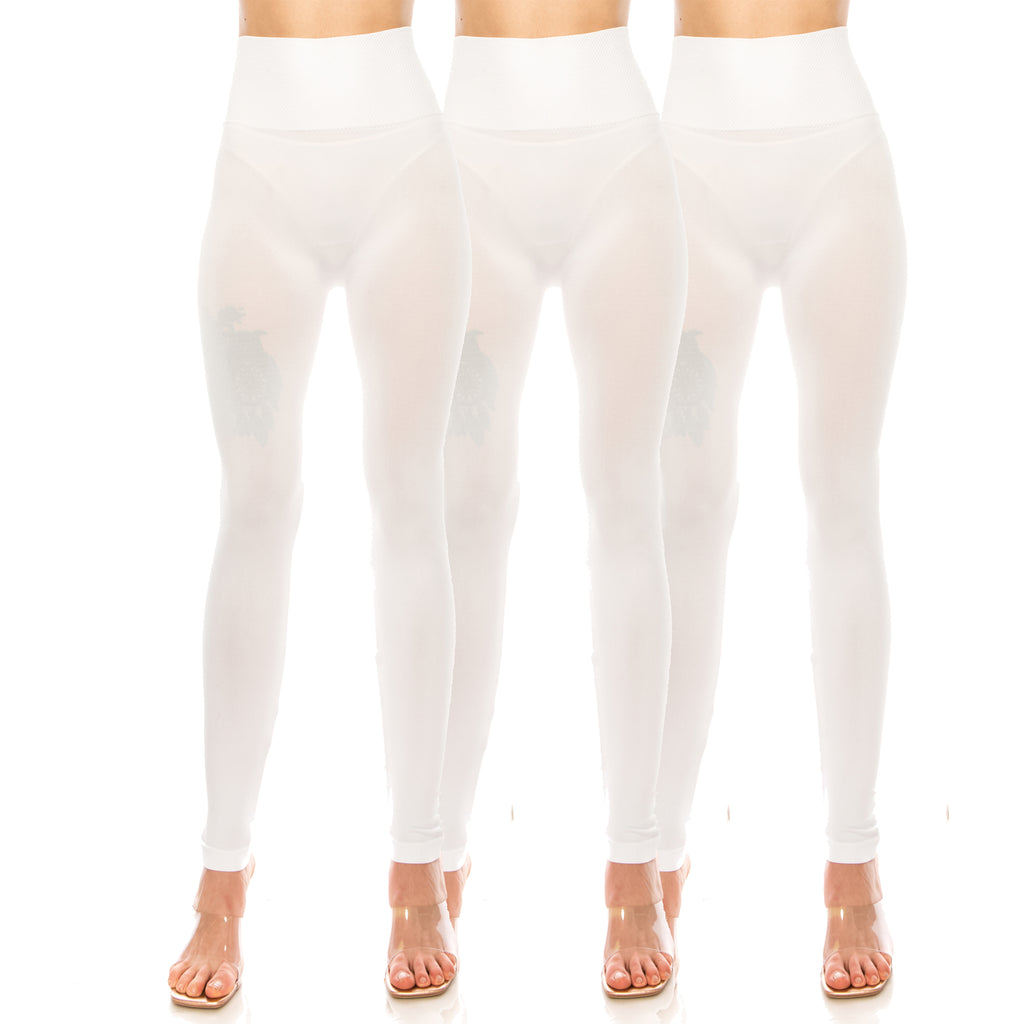 Women's High Waist Seamless Legging (3-Pack) - FashionJOA