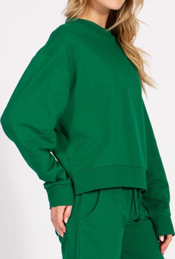 Women's French Terry Pullover Crewneck Sweatshirt - FashionJOA