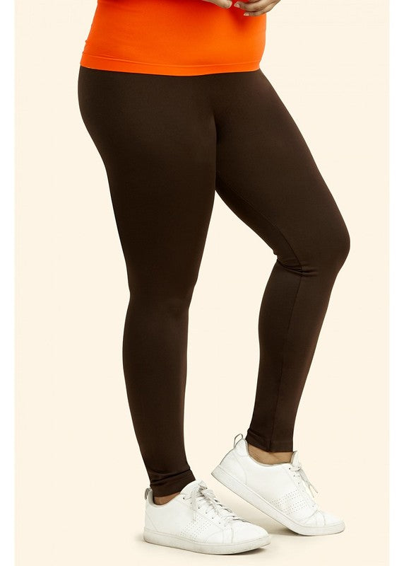 LADIES HIGH WAIST EXTRA-WIDE BAND LEGGINGS PLUS SIZE FashionJOA