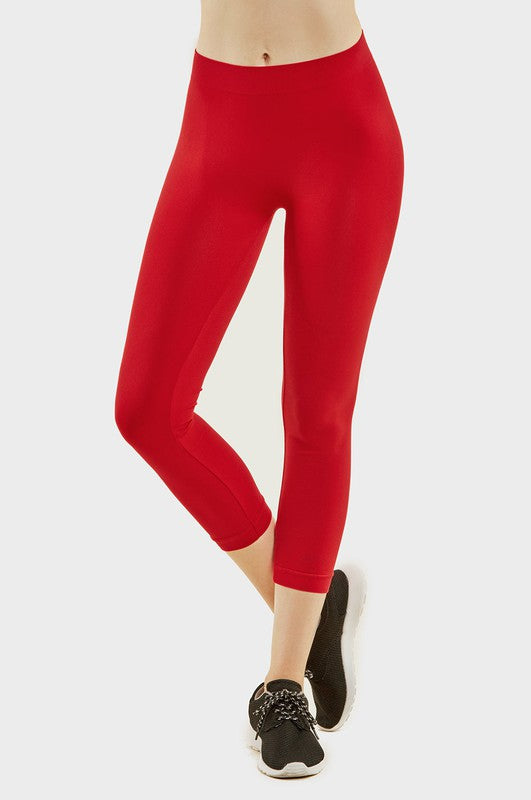 Ladies Seamless Capri Leggings FashionJOA