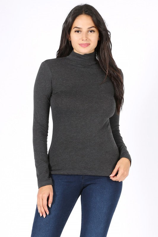 Long Sleeve Turtle Neck T-Shirt FashionJOA