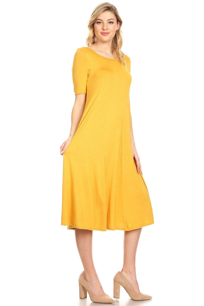 Women's A-Line Short Sleeve Jersey Knit Relaxed Fit Maternity Dress S-3XL FashionJOA