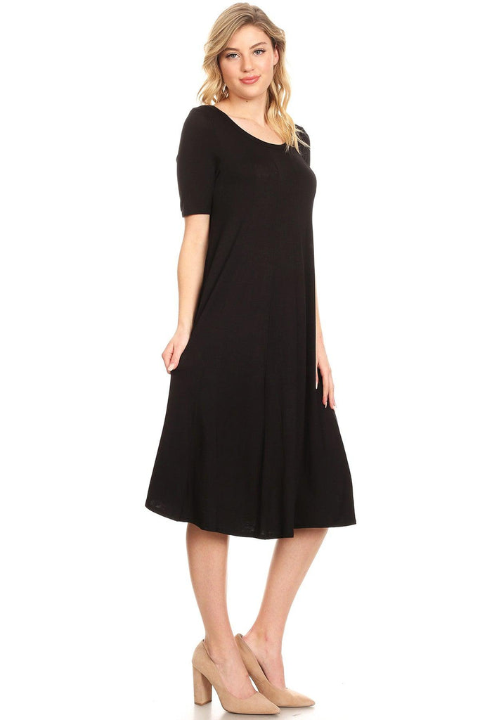 Women's A-Line Short Sleeve Jersey Knit Relaxed Fit Maternity Dress S-3XL FashionJOA