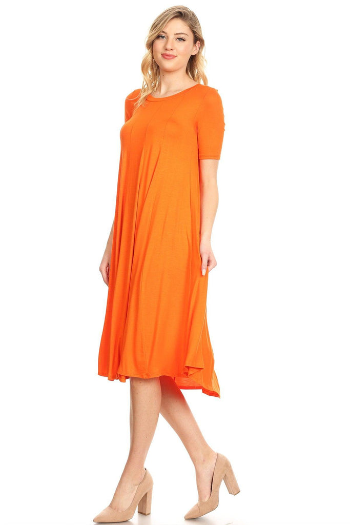 Women's A-Line Short Sleeve Jersey Knit Relaxed Fit Maternity Dress S-3XL FashionJOA