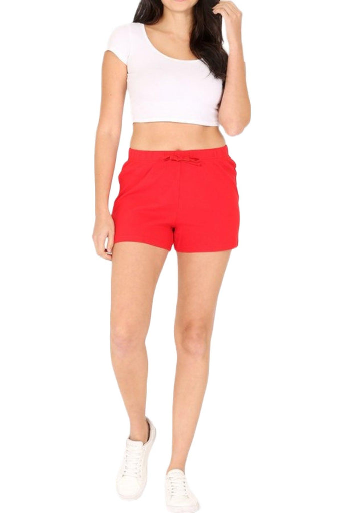 Women's Baby Ribbed Casual Lounge Sweat Shorts FashionJOA