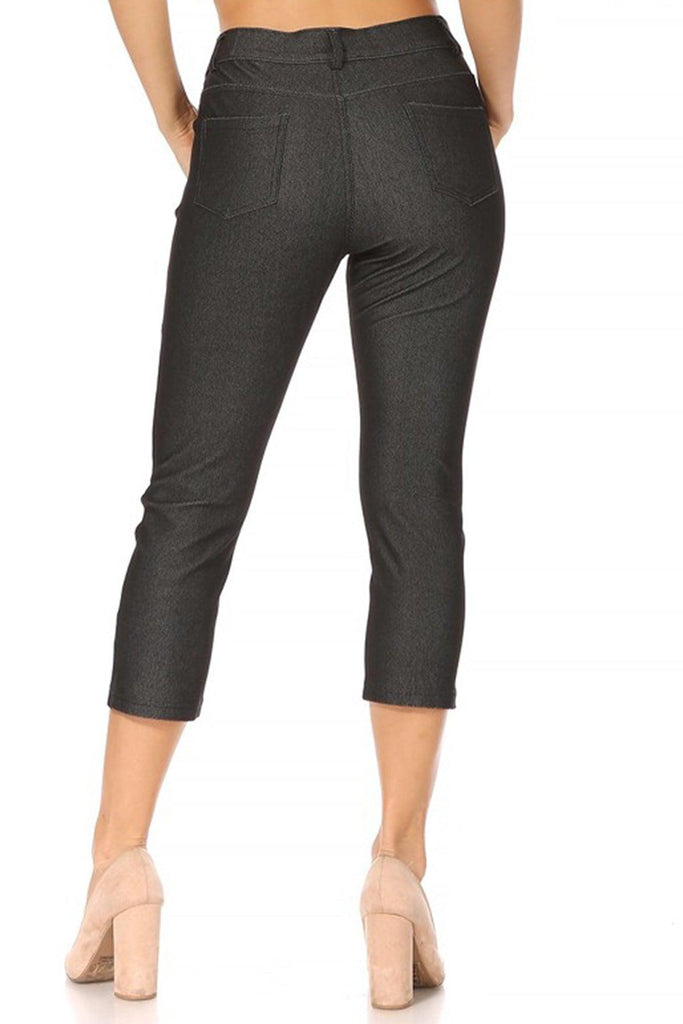Women's Casual Comfy Slim Pocket Capri Pants FashionJOA