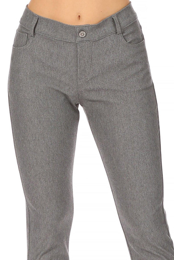 Women's Casual Comfy Slim Pocket Capri Pants FashionJOA