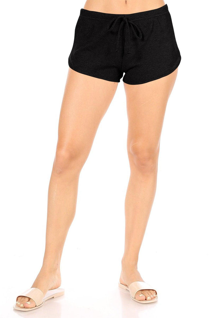 Women's Casual Drawstring Lightweight Textured Shorts Pants FashionJOA