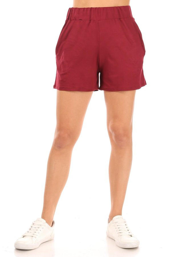 Women's Casual Elastic Basic Solid Pants Shorts FashionJOA