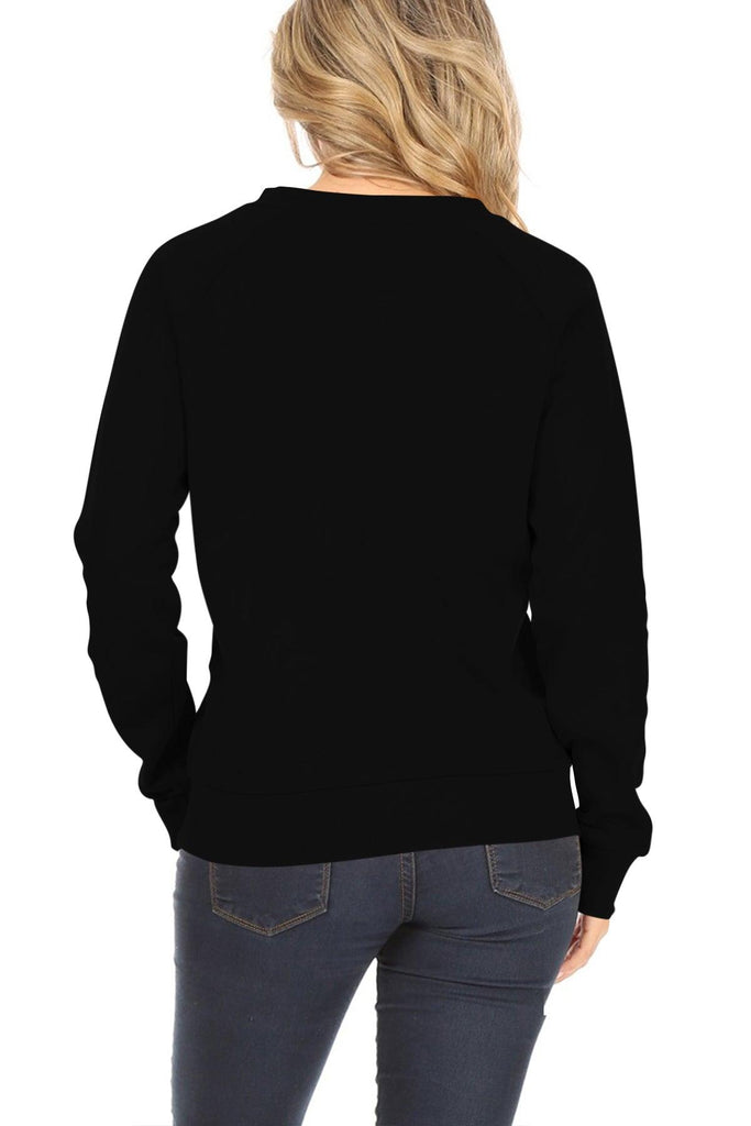 Women's Casual Pullover Fleece Long Sleeve Basic Crew Neck Solid Sweatshirt FashionJOA