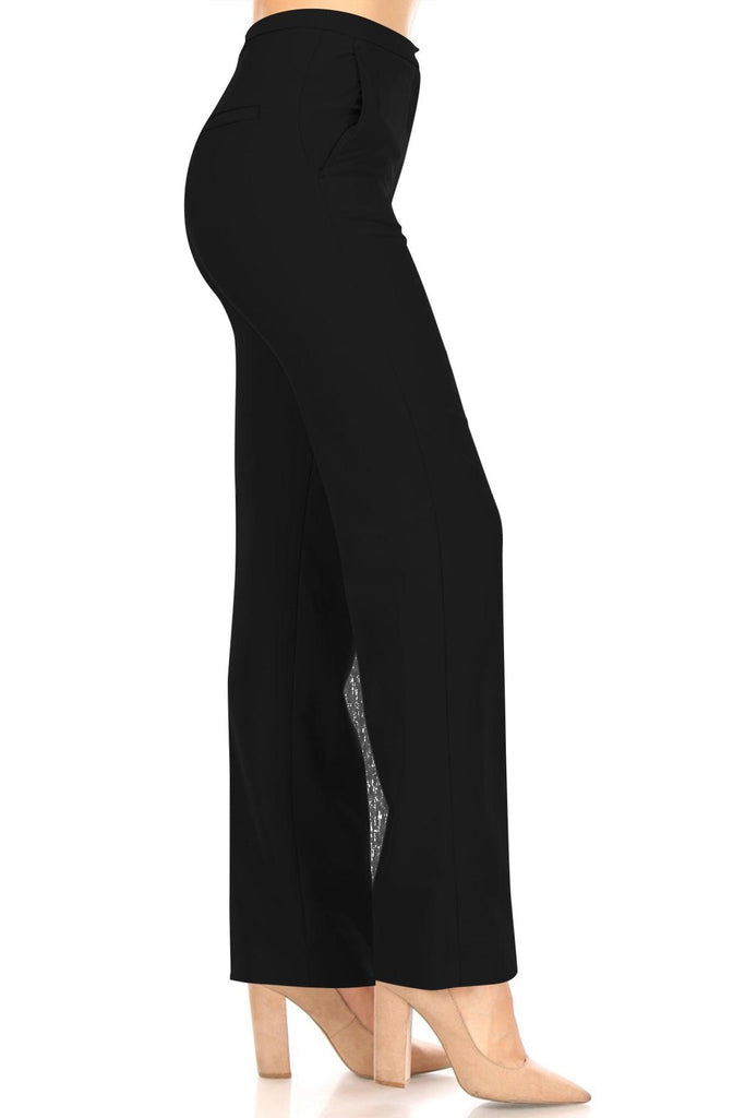 Women's Casual Straight Woven Dress Pants for Office Work FashionJOA