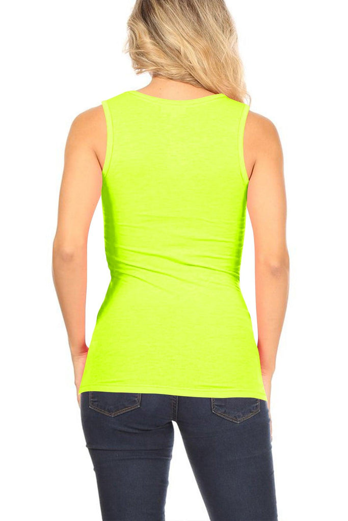 Women's Lightweight Casual Sleeveless Scoop Neck Solid Basic Camisole Tank Top FashionJOA