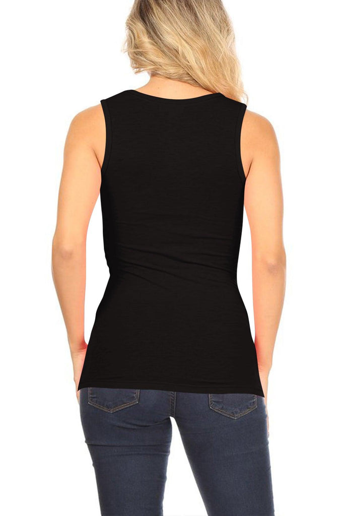 Women's Lightweight Casual Sleeveless Scoop Neck Solid Basic Camisole Tank Top FashionJOA