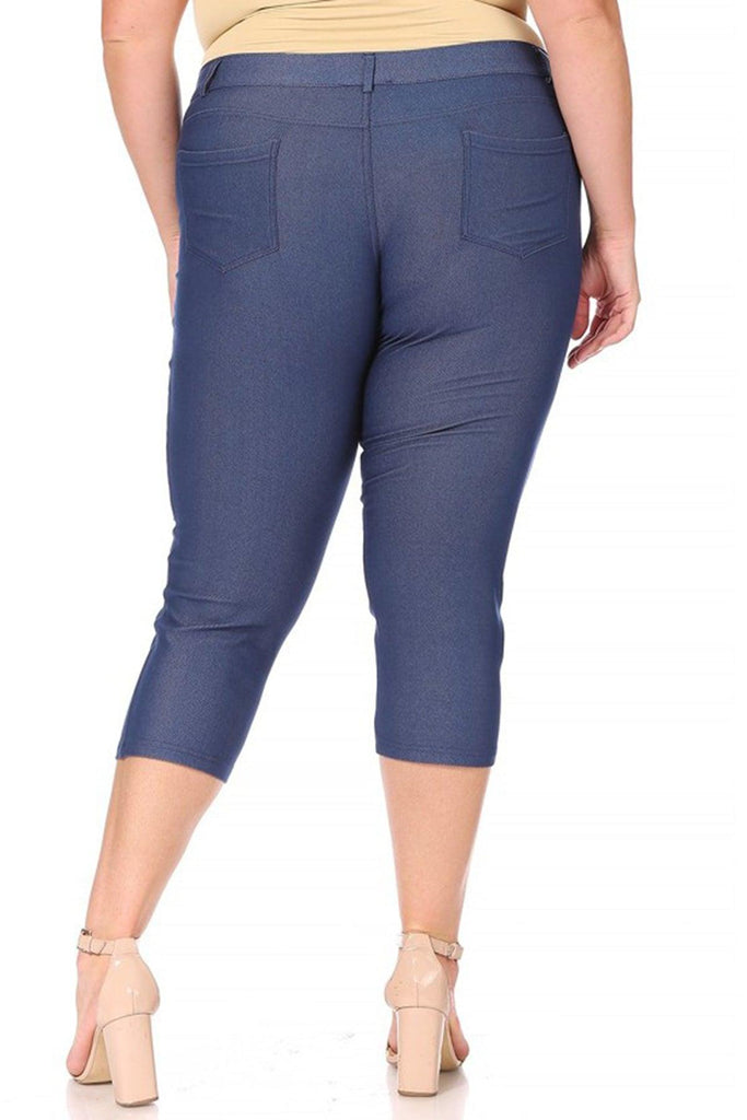 Women's Plus Size Casual Comfy Slim Pocket Jeggings FashionJOA