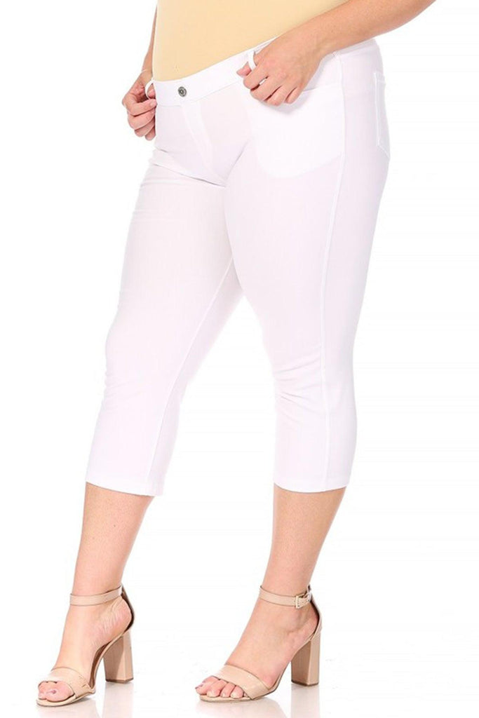 Women's Plus Size Casual Comfy Slim Pocket Jeggings FashionJOA