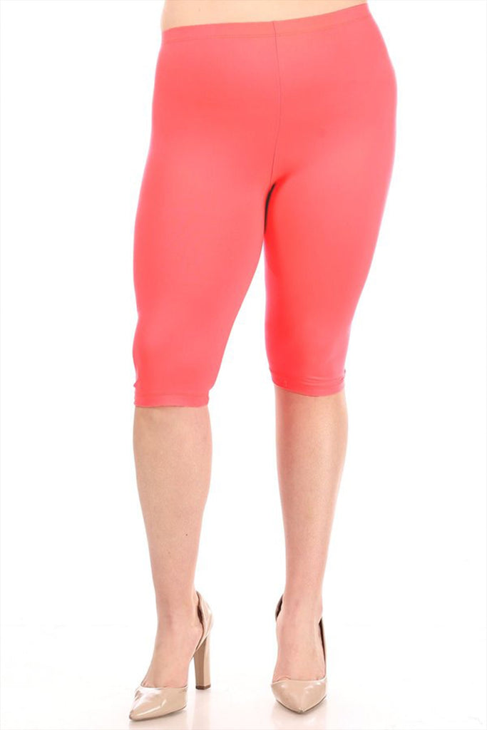 Women's Plus Size Casual Yoga Running Capri Bermuda Short FashionJOA