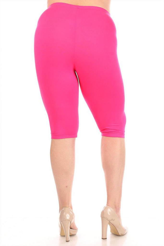 Women's Plus Size Casual Yoga Running Capri Bermuda Short FashionJOA